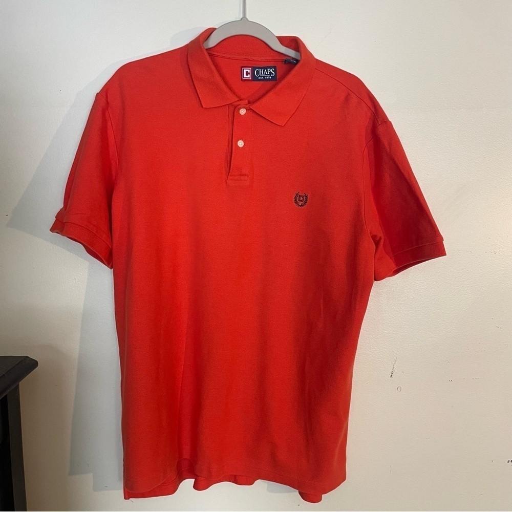 CHAPS men’s golf/polo orange shirt size large